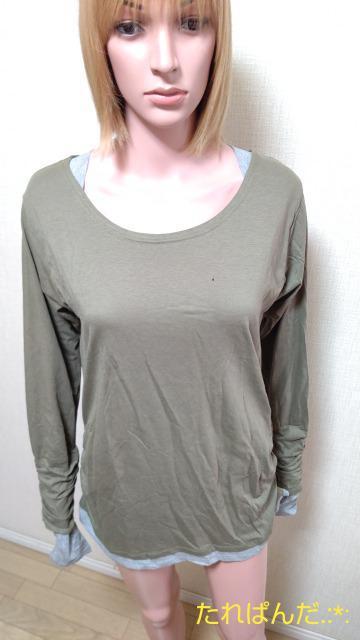 新品タグ付☆大きいLL☆LARU☆袖裾くしゅAレイヤード調のカットソーT257☆3点で即落 < 女性ファッション  新品タグ付☆大きいLL☆LARU☆袖裾くしゅAレイヤード調のカットソーT257☆3点で即落 < 女性ファッションの