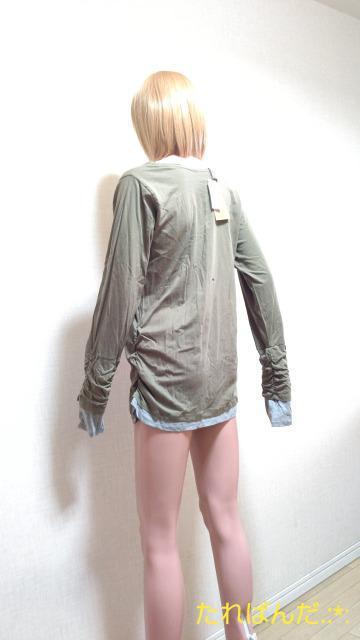 新品タグ付☆大きいLL☆LARU☆袖裾くしゅAレイヤード調のカットソーT257☆3点で即落 < 女性ファッション  新品タグ付☆大きいLL☆LARU☆袖裾くしゅAレイヤード調のカットソーT257☆3点で即落 < 女性ファッションの