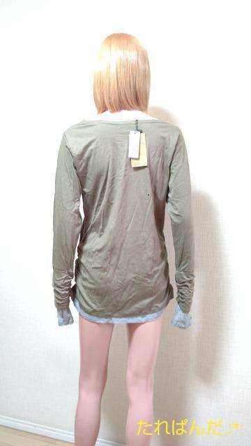 新品タグ付☆大きいLL☆LARU☆袖裾くしゅAレイヤード調のカットソーT257☆3点で即落 < 女性ファッション  新品タグ付☆大きいLL☆LARU☆袖裾くしゅAレイヤード調のカットソーT257☆3点で即落 < 女性ファッションの