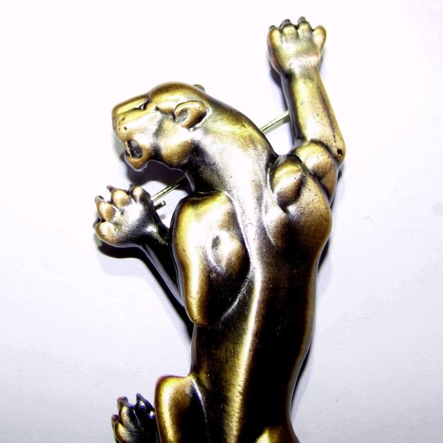 ビッグサイズ! 大きい 豹 ヒョウ パンサー ゴールド色 金色 ブローチ バッジ ピンバッジ ラペルピン < 男性アクセサリー/時計 ビッグサイズ! 大きい 豹 ヒョウ パンサー ゴールド色 金色 ブローチ バッジ ピンバッジ ラペルピン < 男性アクセサリー/時計の