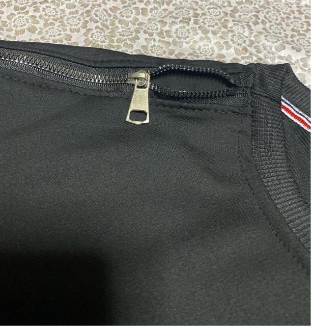 ゆったり 男女兼用 tシャツ  肩ファスナー付き ロング丈 ブラック 大きいサイズ < 女性ファッション  ゆったり 男女兼用 tシャツ  肩ファスナー付き ロング丈 ブラック 大きいサイズ < 女性ファッションの