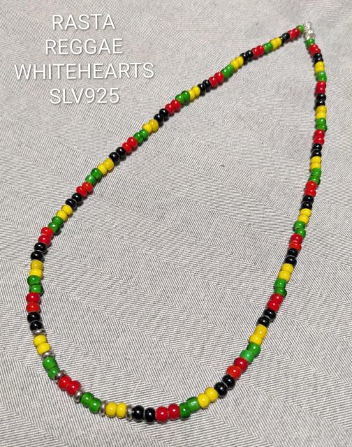 ラスタカラー★レゲエ★ホワイトハーツ★SLV925★ビーズネックレス★チョーカー★新品未着用★送料無料★男女兼用 < 男性アクセサリー/時計 ラスタカラー★レゲエ★ホワイトハーツ★SLV925★ビーズネックレス★チョーカー★新品未着用★送料無料★男女兼用 < 男性アクセサリー/時計の
