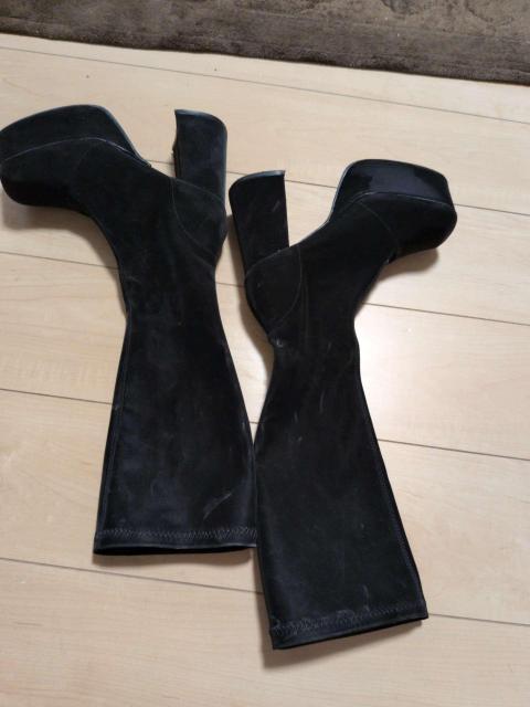 黒色 厚底 ロングブーツ < 女性ファッション 黒色 厚底 ロングブーツ < 女性ファッションの