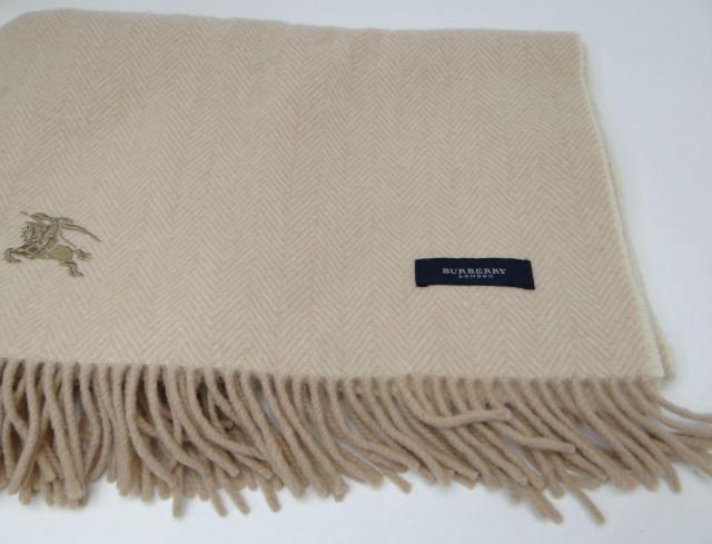 バーバリーロンドン ウール ヘリンボーン柄 ブランケット ベージュ系【送料無料】 < ブランド バーバリーロンドン ウール ヘリンボーン柄 ブランケット ベージュ系【送料無料】 < ブランドの