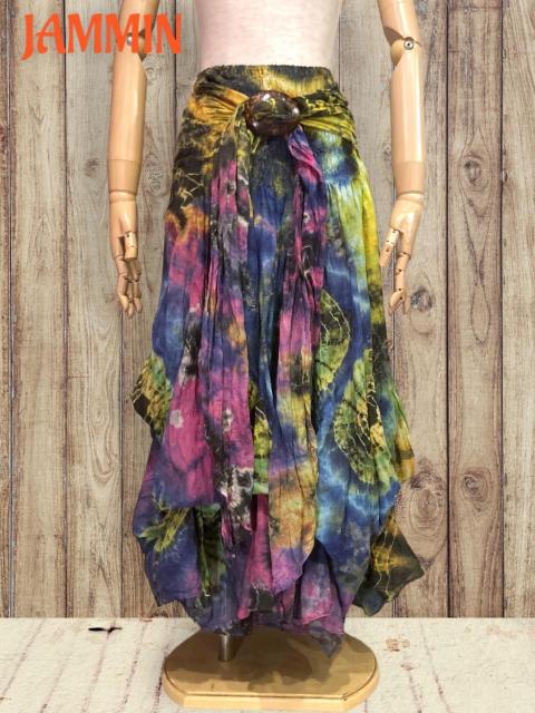 タイダイ変形スカート★アジアン★ヒッピー★サイケ★個性派 < 女性ファッション タイダイ変形スカート★アジアン★ヒッピー★サイケ★個性派 < 女性ファッションの