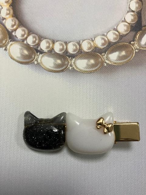 ハンドメイド レジン ねこ ヘアクリップ < 女性ファッション  ハンドメイド レジン ねこ ヘアクリップ  < 女性ファッションの