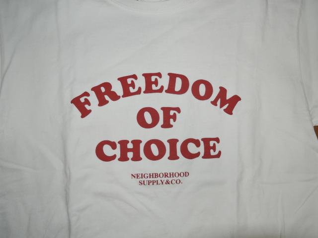 NEIGHBORHOOD ネイバーフッド Tシャツ S 白 TEE カットソー 半袖Tシャツ FREEDOM OF CHOICE < ブランド  NEIGHBORHOOD ネイバーフッド Tシャツ S 白 TEE カットソー 半袖Tシャツ FREEDOM OF CHOICE < ブランドの