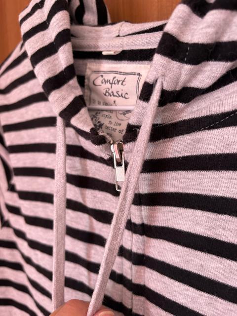 ボーダーコットン パーカーL < 女性ファッション  ボーダーコットン パーカーL < 女性ファッションの