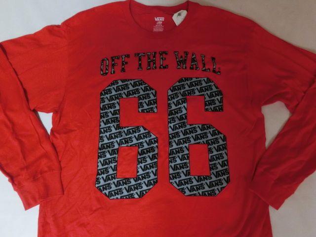 バンズ【VANS】ブランド創設年【66】ロゴプリント ロンT US L 赤 < ブランド  バンズ【VANS】ブランド創設年【66】ロゴプリント ロンT US L 赤  < ブランドの