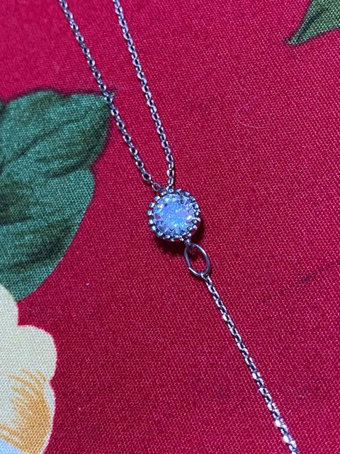 新品未使用☆シルバー☆ワンポイントネックレス☆ < 女性アクセサリー/時計  新品未使用☆シルバー☆ワンポイントネックレス☆ < 女性アクセサリー/時計の