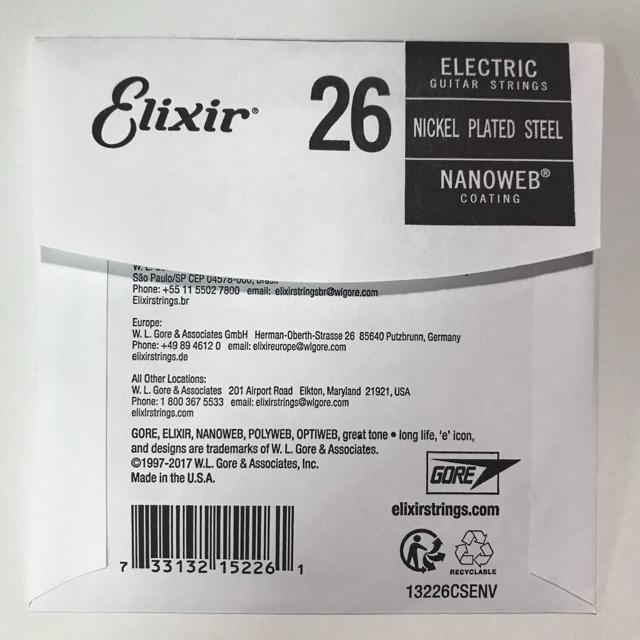 エリクサー バラ弦 .026 1本 ナノウェブ エレキギター用 < ホビー  エリクサー バラ弦 .026 1本 ナノウェブ エレキギター用 < ホビーの