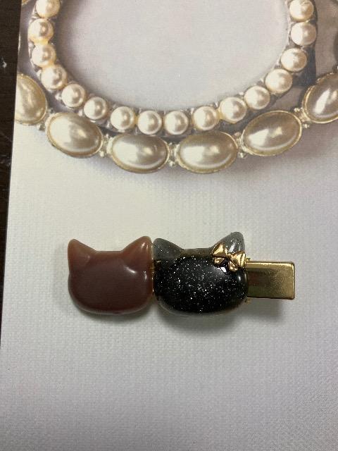 ハンドメイド レジン ねこ ヘアクリップ < 女性ファッション  ハンドメイド レジン ねこ ヘアクリップ  < 女性ファッションの