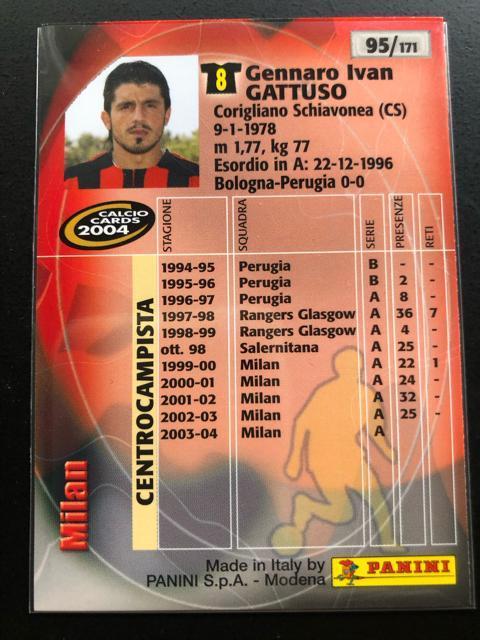 2004calcio PANINI/NO-95・AC・ミラン・ジエンナ−ロ・ガットゥ−ゾ < トレーディングカード 2004calcio PANINI/NO-95・AC・ミラン・ジエンナ−ロ・ガットゥ−ゾ < トレーディングカードの