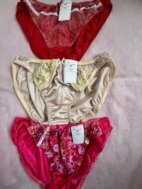 4Lサイズ!3枚セット!光沢ツルツル素材!シフォン使い!あり!高貴品格!色とりどり!エレガント!ショーツ!No.ローズ < 女性ファッション  4Lサイズ!3枚セット!光沢ツルツル素材!シフォン使い!あり!高貴品格!色とりどり!エレガント!ショーツ!No.ローズ < 女性ファッションの
