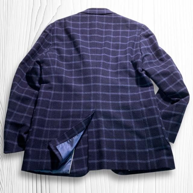 イタリア製生地 ストレッチ チェック柄 テーラードジャケット L アンコン 起毛 秋冬 スーツカンパニー < 男性ファッション  イタリア製生地 ストレッチ チェック柄 テーラードジャケット L アンコン 起毛 秋冬 スーツカンパニー < 男性ファッションの