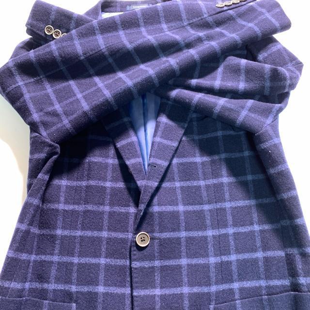 イタリア製生地 ストレッチ チェック柄 テーラードジャケット L アンコン 起毛 秋冬 スーツカンパニー < 男性ファッション  イタリア製生地 ストレッチ チェック柄 テーラードジャケット L アンコン 起毛 秋冬 スーツカンパニー < 男性ファッションの