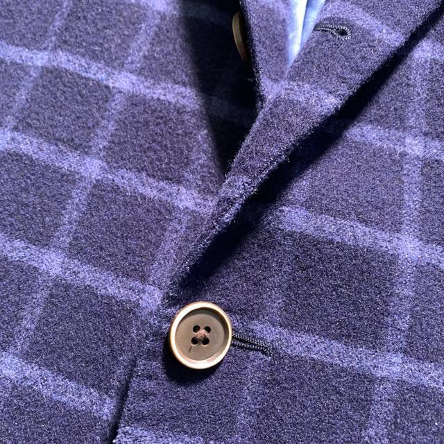 イタリア製生地 ストレッチ チェック柄 テーラードジャケット L アンコン 起毛 秋冬 スーツカンパニー < 男性ファッション  イタリア製生地 ストレッチ チェック柄 テーラードジャケット L アンコン 起毛 秋冬 スーツカンパニー < 男性ファッションの