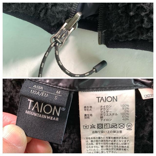 TAION リバーシブル ダウンジャケット フリースジャケット M 黒/ネイビー タイオン アウター ブルゾン < 男性ファッション TAION リバーシブル ダウンジャケット フリースジャケット M 黒/ネイビー タイオン アウター ブルゾン < 男性ファッションの