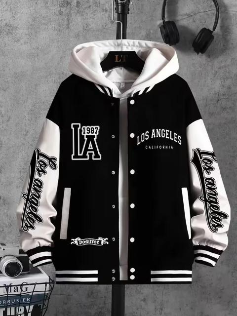爆ヤス価格2490円★新作秋冬 LAシティネームパターン ユニセックス ベースボールジャケット USAサイズM(日本サイズXL) < 男性ファッション 爆ヤス価格2490円★新作秋冬 LAシティネームパターン ユニセックス ベースボールジャケット USAサイズM(日本サイズXL) < 男性ファッションの