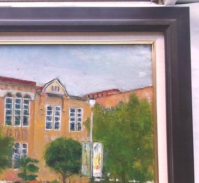 ●油彩画 金山ヒロシ【女子大学-】『F12号』新額付き大作★洋風建築のノスタルジックな風景 < ホビー ●油彩画 金山ヒロシ【女子大学-】『F12号』新額付き大作★洋風建築のノスタルジックな風景 < ホビーの