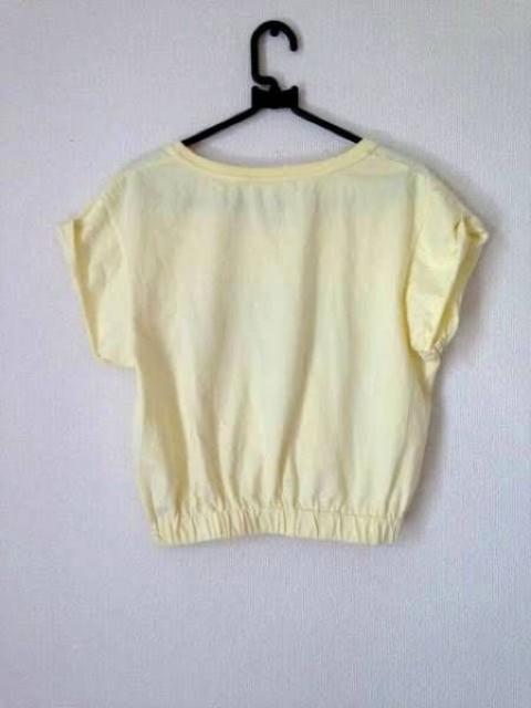 TORTE トルテ◆イエロー ロゴ ボレロ ショート丈 コットン Tシャツ◆フリーサイズ < ブランド  TORTE トルテ◆イエロー ロゴ ボレロ ショート丈 コットン Tシャツ◆フリーサイズ < ブランドの