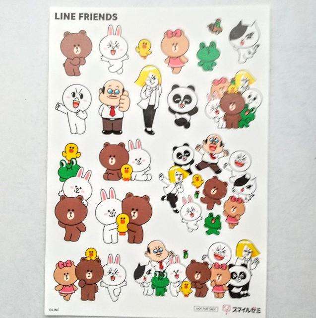 シール ラインフレンズ LINE FRIENDS スマイルゼミ 2枚セット(台紙付き) A5サイズ < アニメ/コミック/キャラクター  シール ラインフレンズ LINE FRIENDS スマイルゼミ 2枚セット(台紙付き) A5サイズ < アニメ/コミック/キャラクターの