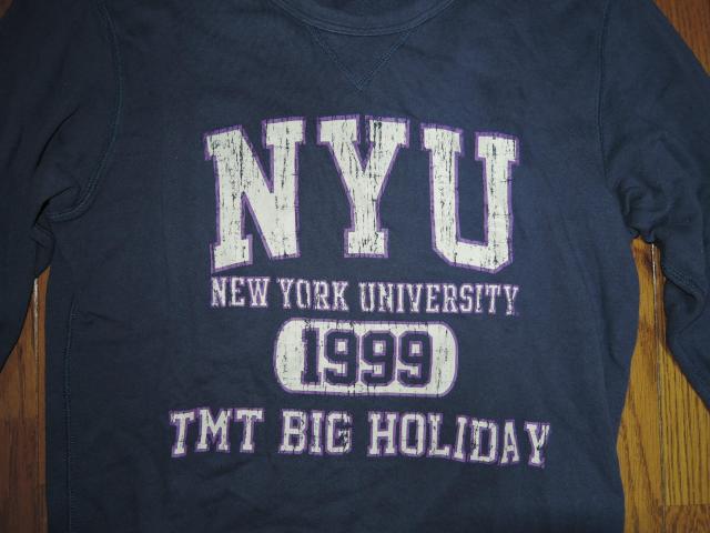 TMT × NYU スウェット M 薄手 カットソー V字 ティーエムティー NEW YORK UNIVERSITY < ブランド  TMT × NYU スウェット M 薄手 カットソー V字 ティーエムティー NEW YORK UNIVERSITY < ブランドの