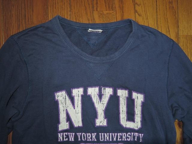 TMT × NYU スウェット M 薄手 カットソー V字 ティーエムティー NEW YORK UNIVERSITY < ブランド  TMT × NYU スウェット M 薄手 カットソー V字 ティーエムティー NEW YORK UNIVERSITY < ブランドの