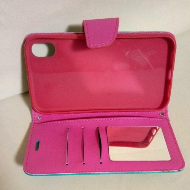 iPhone15スマホケース エメラルドグリーン×ピンク < 家電/AV  iPhone15スマホケース エメラルドグリーン×ピンク < 家電/AVの