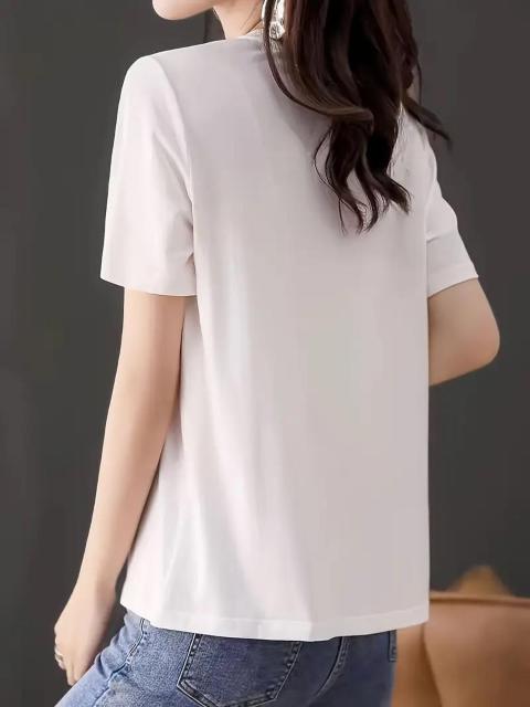 爆ヤス価格1490円★夏にぴったりのスタイリッシュなカラーブロックデザインの女性用半袖Tシャツ 日本サイズ M < 女性ファッション  爆ヤス価格1490円★夏にぴったりのスタイリッシュなカラーブロックデザインの女性用半袖Tシャツ 日本サイズ M < 女性ファッションの
