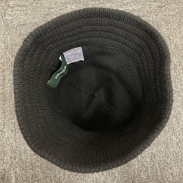 即決 WHIMSIC ニットバケットハット 帽子 ブラック < 男性ファッション  即決 WHIMSIC ニットバケットハット 帽子 ブラック < 男性ファッションの