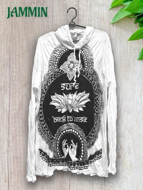 ロータスロンT エスニック アジアン ヒッピー サイケ 個性派 ゆったりめ < 男性ファッション ロータスロンT エスニック アジアン ヒッピー サイケ 個性派 ゆったりめ < 男性ファッションの