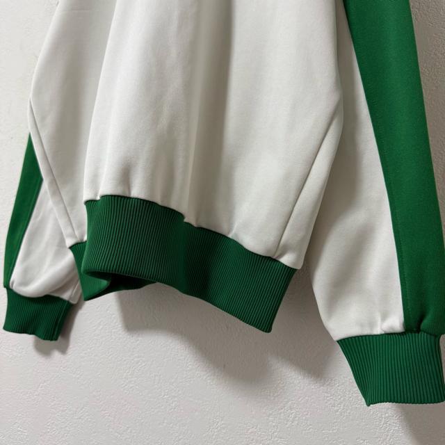 70s★西ドイツ製★デサント★Old adidas/オールド アディダス★トラックジャケット/ジャージ★緑×白/生成り★M < 男性ファッション 70s★西ドイツ製★デサント★Old adidas/オールド アディダス★トラックジャケット/ジャージ★緑×白/生成り★M < 男性ファッションの