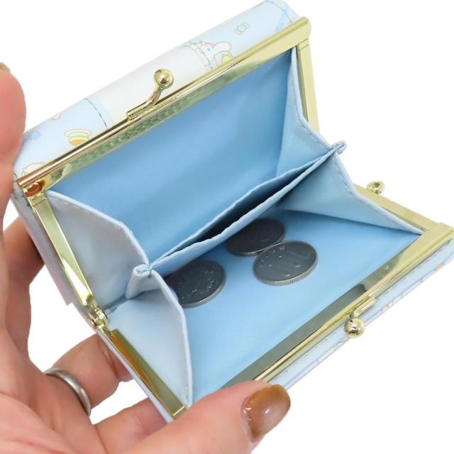 シナモロール 口金 がま口 三つ折り ウォレット 財布 サンリオ SR36-2 < 女性ファッション  シナモロール 口金 がま口 三つ折り ウォレット 財布 サンリオ SR36-2 < 女性ファッションの