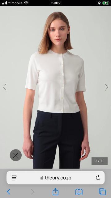 theory/今季定番カーディガン白試着のみ < ブランド theory/今季定番カーディガン白試着のみ < ブランドの