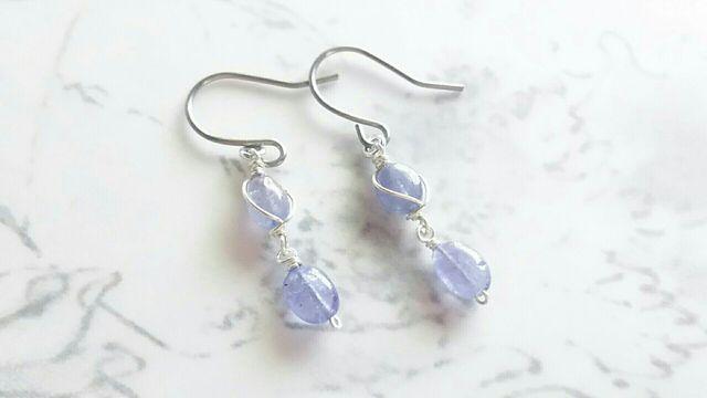 *タンザナイトのシンプルピアス*silver 18020 < 女性アクセサリー/時計  *タンザナイトのシンプルピアス*silver 18020  < 女性アクセサリー/時計の