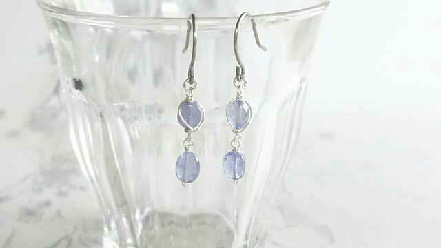 *タンザナイトのシンプルピアス*silver 18020 < 女性アクセサリー/時計  *タンザナイトのシンプルピアス*silver 18020 < 女性アクセサリー/時計の