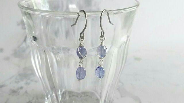 *タンザナイトのシンプルピアス*silver 18020 < 女性アクセサリー/時計  *タンザナイトのシンプルピアス*silver 18020 < 女性アクセサリー/時計の