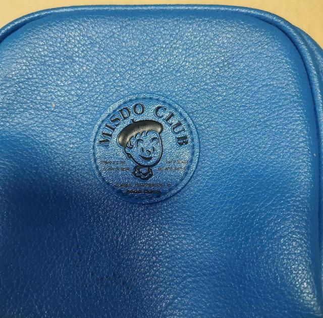 ミスド 上田三根子イラスト ブルー ポーチ セカンドバッグ 昭和レトロ < 女性ファッション  ミスド 上田三根子イラスト ブルー ポーチ セカンドバッグ 昭和レトロ < 女性ファッションの