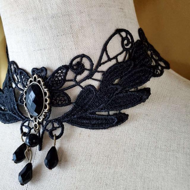 ★D★ゴスロリ/パンク★レース&ビーズ使用!チョーカー!! < 女性アクセサリー/時計 ★D★ゴスロリ/パンク★レース&ビーズ使用!チョーカー!! < 女性アクセサリー/時計の