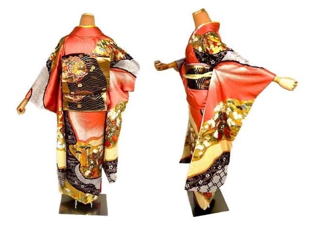 振袖 中古 最高級 新品同様 金駒シシュウ 金彩 本金箔 御所車 花柄 身丈161.5cm 裄丈63cm 正絹 成人式 T3606 < 女性ファッション 振袖 中古 最高級 新品同様 金駒シシュウ 金彩 本金箔 御所車 花柄 身丈161.5cm 裄丈63cm 正絹 成人式 T3606 < 女性ファッションの