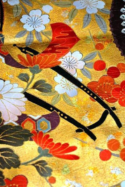 振袖 中古 最高級 新品同様 金駒シシュウ 金彩 本金箔 御所車 花柄 身丈161.5cm 裄丈63cm 正絹 成人式 T3606 < 女性ファッション 振袖 中古 最高級 新品同様 金駒シシュウ 金彩 本金箔 御所車 花柄 身丈161.5cm 裄丈63cm 正絹 成人式 T3606 < 女性ファッションの