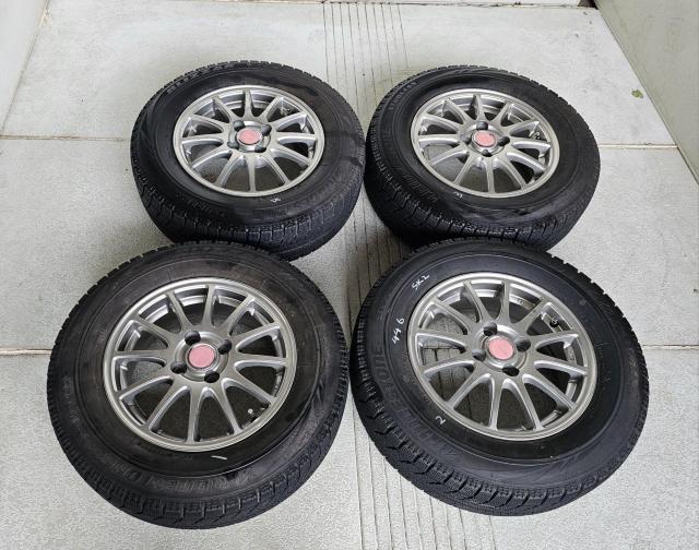 uaXg ECOFORME 14in 5.5J+38 PCD100 BRIDGESTONE BLIZZAK VRX@4{Zb  /oCN