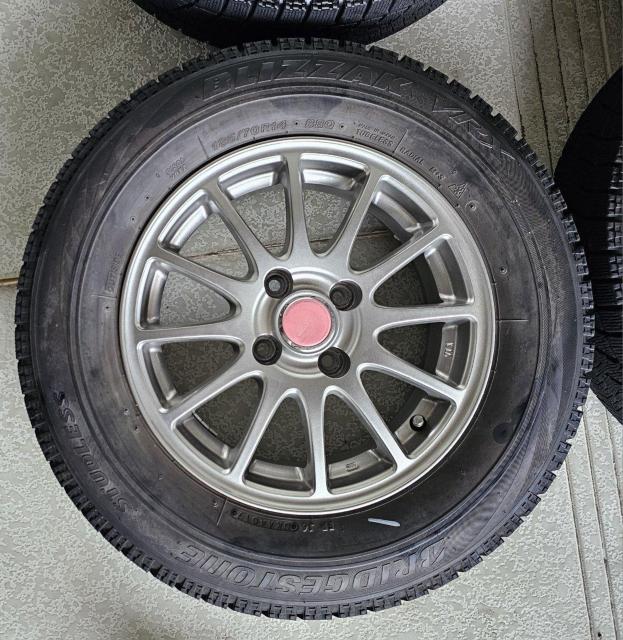 uaXg ECOFORME 14in 5.5J+38 PCD100 BRIDGESTONE BLIZZAK VRX@4{Zb  /oCN