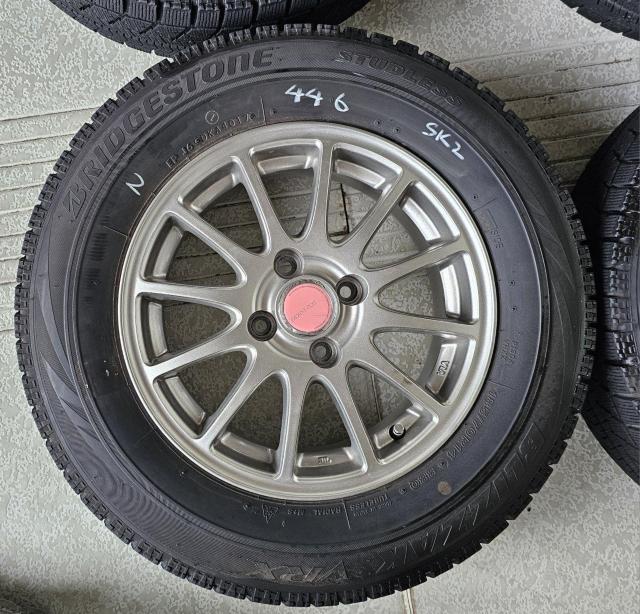 uaXg ECOFORME 14in 5.5J+38 PCD100 BRIDGESTONE BLIZZAK VRX@4{Zb  /oCN