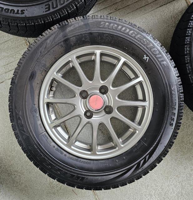 uaXg ECOFORME 14in 5.5J+38 PCD100 BRIDGESTONE BLIZZAK VRX@4{Zb  /oCN
