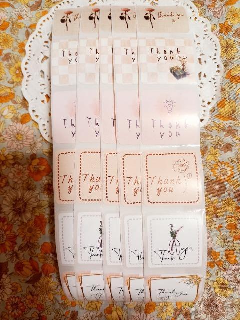 お裾分け☆花柄Thank Youシール5セット☆ < インテリア/ライフ  お裾分け☆花柄Thank Youシール5セット☆  < インテリア/ライフの