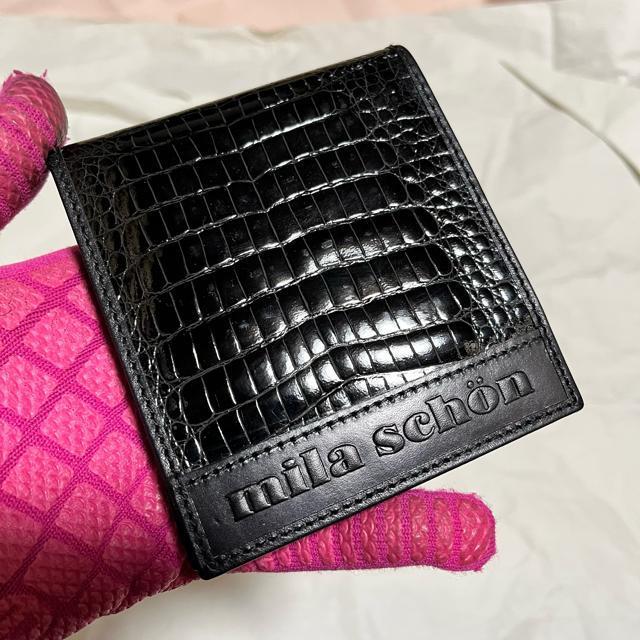 【mila schon / ミラショーン】 クロコ / エナメル 二つ折り財布 コンパクト < ブランド 【mila schon / ミラショーン】 クロコ / エナメル 二つ折り財布 コンパクト < ブランドの