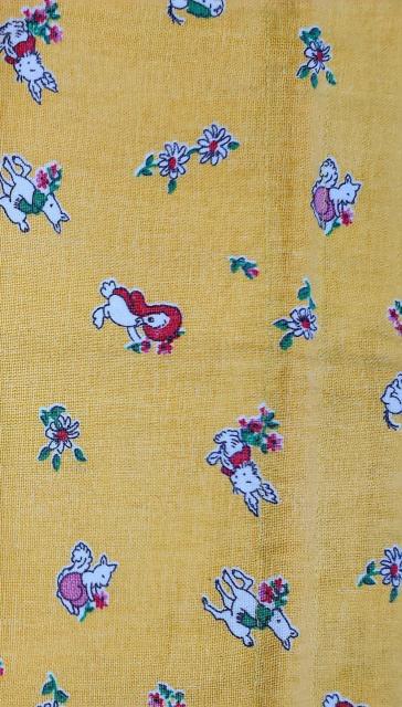 黄色生地に可愛い小さなお花と動物柄マチ付き巾着です。 < ペット/手芸/園芸 黄色生地に可愛い小さなお花と動物柄マチ付き巾着です。 < ペット/手芸/園芸の