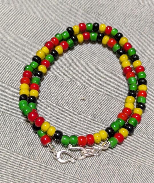 ラスタカラー★レゲエ★2重巻きブレスレット★ホワイトハーツ★SLV925★ビーズブレスレット★アンクレット★新品未着用★送料無料 < 男性アクセサリー/時計 ラスタカラー★レゲエ★2重巻きブレスレット★ホワイトハーツ★SLV925★ビーズブレスレット★アンクレット★新品未着用★送料無料 < 男性アクセサリー/時計の